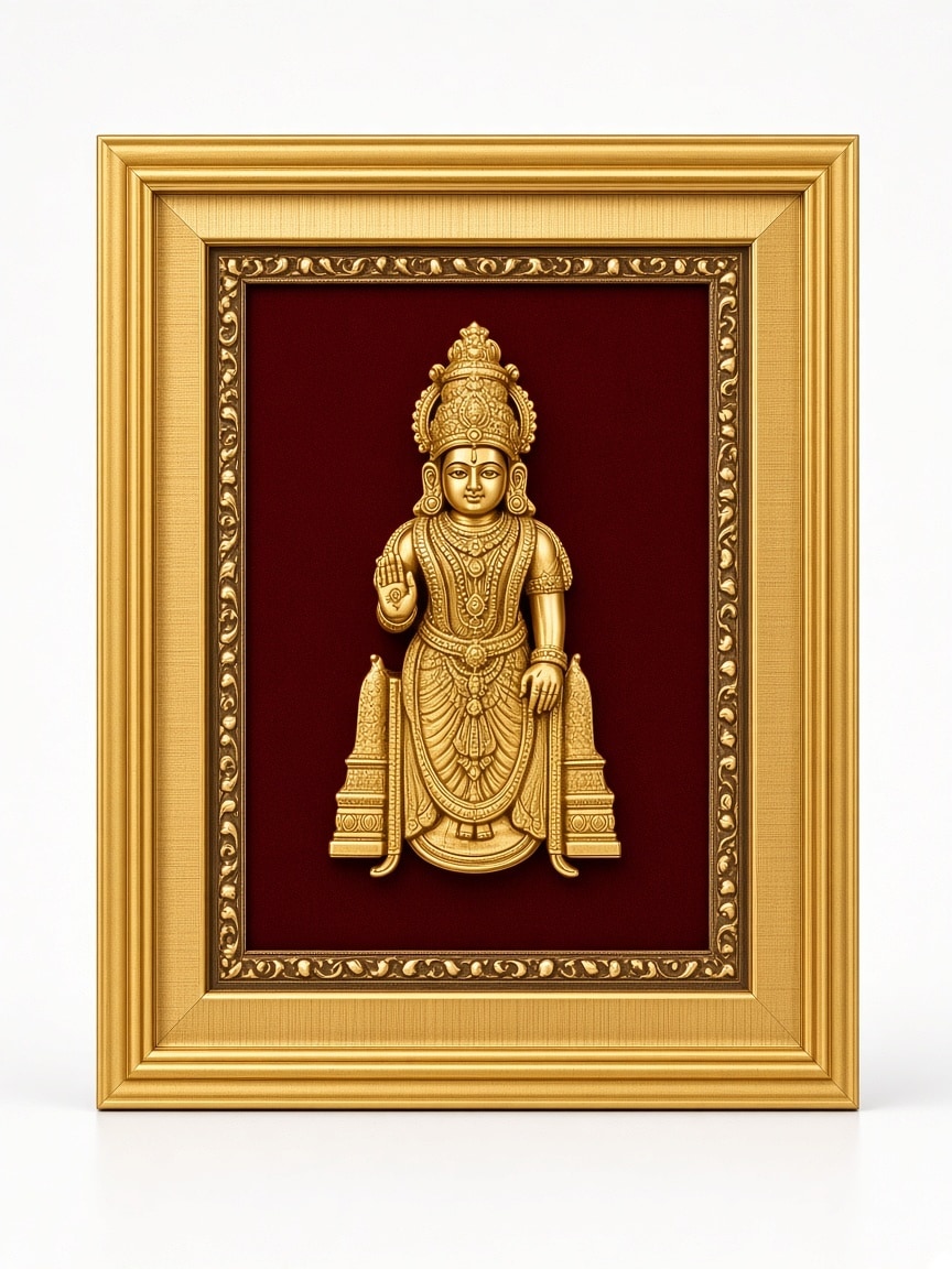 24kt gold leaf artwork of Bal Gopal