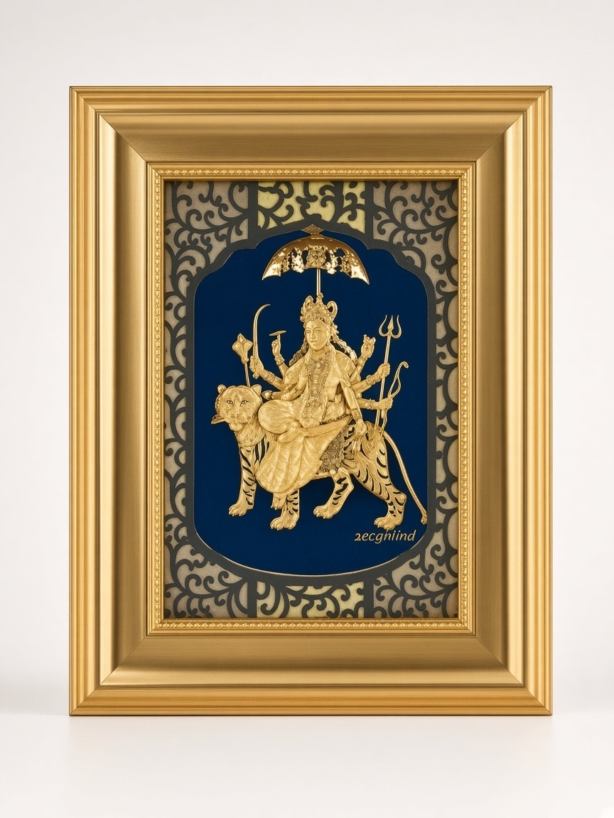 24kt gold leaf artwork of Bal Gopal