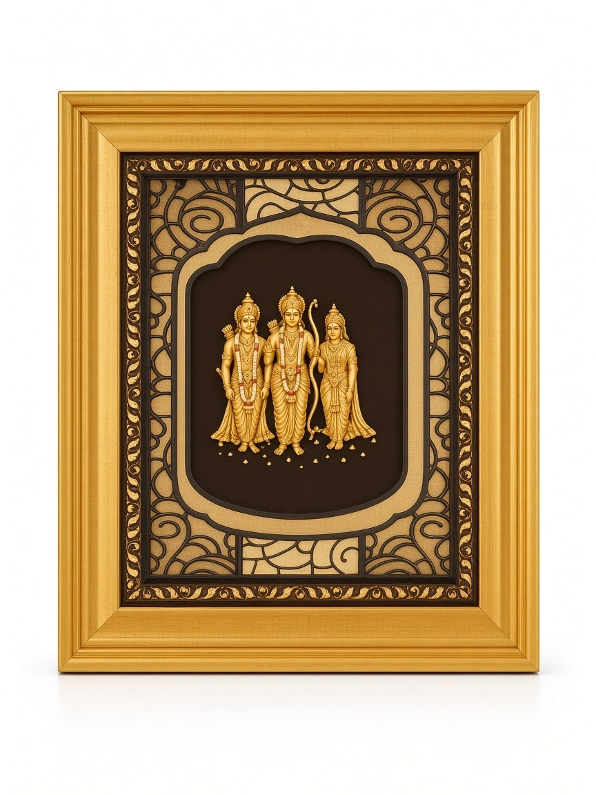 24kt gold leaf artwork of Bal Gopal