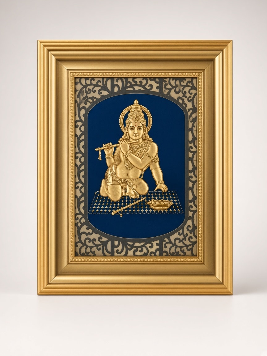 24kt gold leaf artwork of Balaji