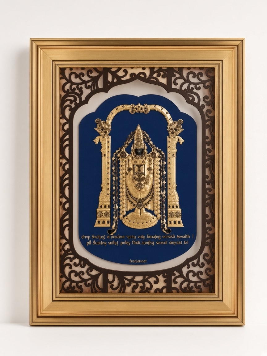 24kt gold leaf artwork of Balaji