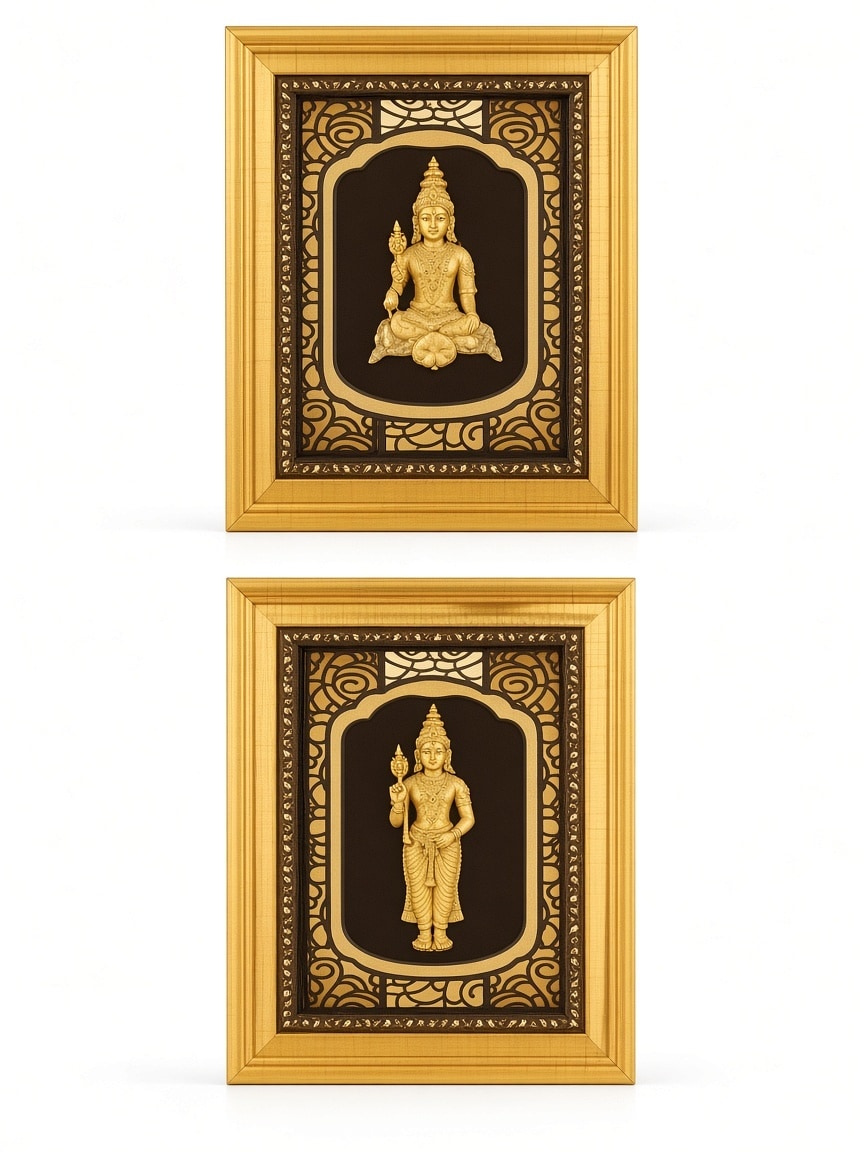 24kt gold leaf artwork of Balaji