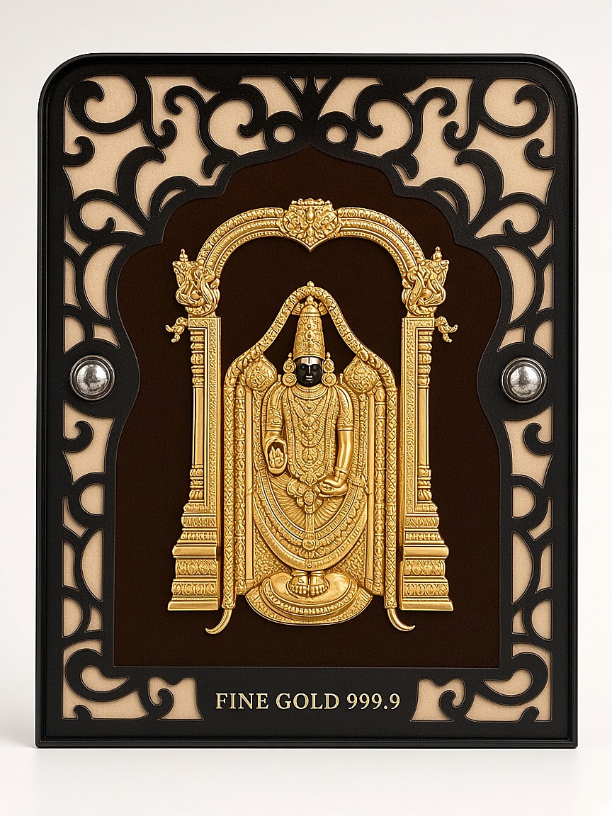 24kt gold leaf artwork of Balaji