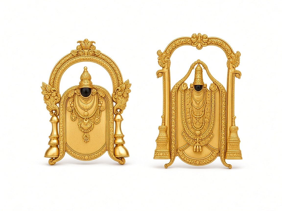 24kt gold leaf artwork of Balaji Padmavati