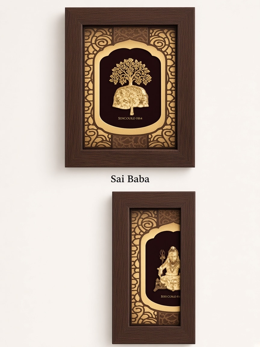 24kt gold leaf artwork of Durga Maa