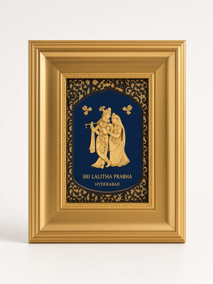24kt gold leaf artwork of Durga Maa
