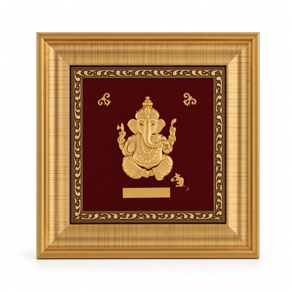 24kt gold leaf artwork of Ganesh Ji