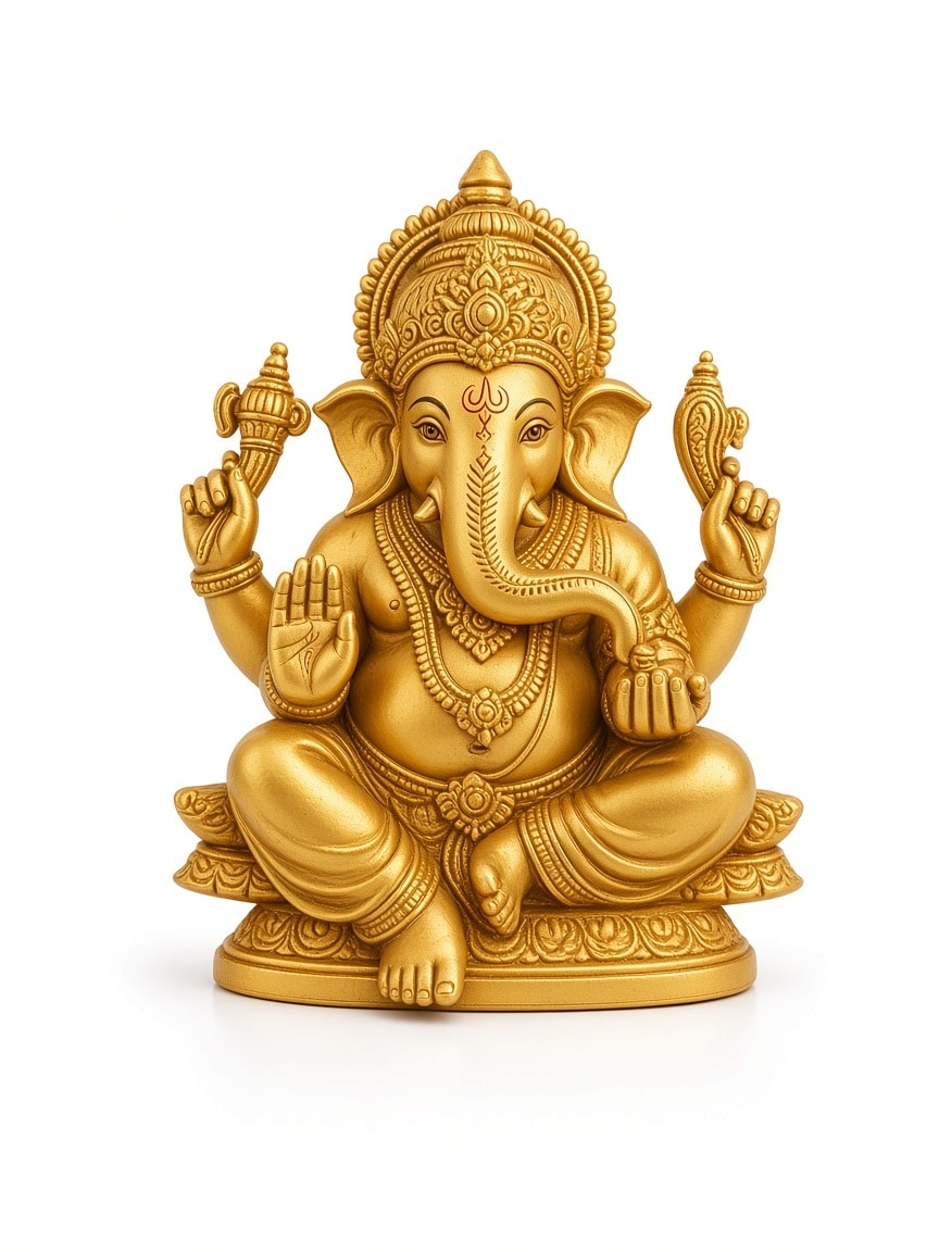24kt gold leaf artwork of Ganesh Ji