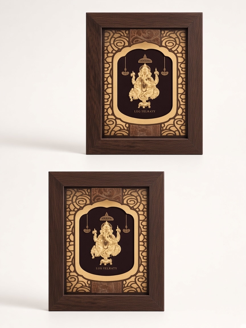 24kt gold leaf artwork of Ganesh Ji