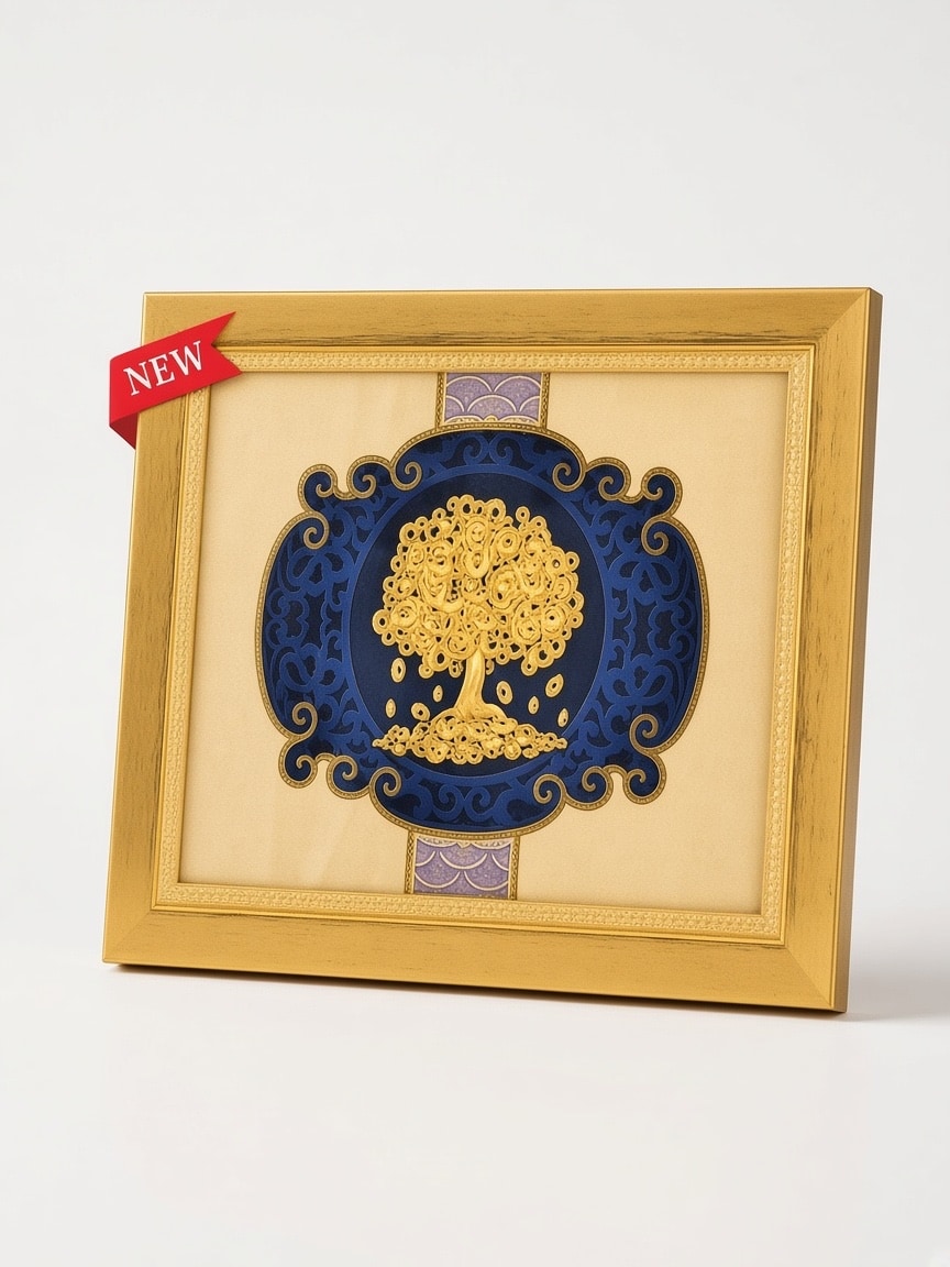 24kt gold leaf artwork of Golden Prosperity Tree