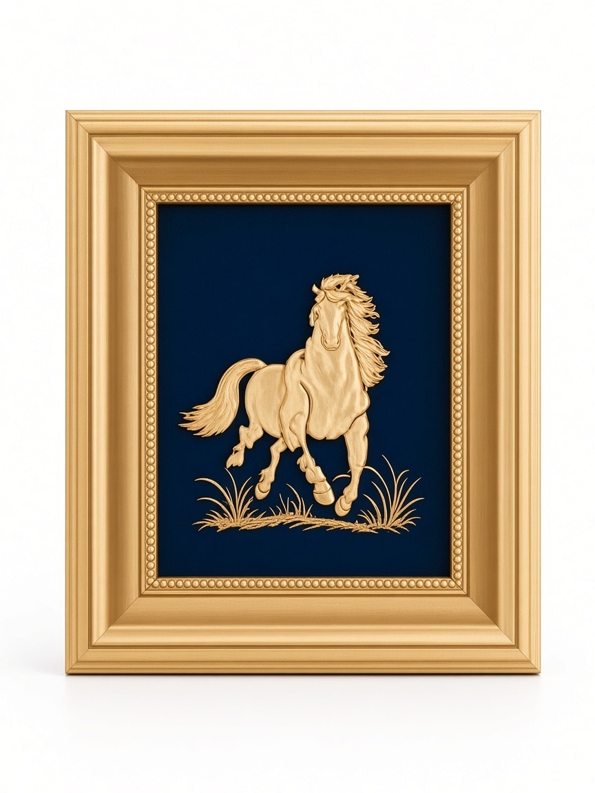 24kt gold leaf artwork of Horse