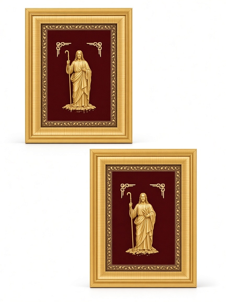 24kt gold leaf artwork of Jesus