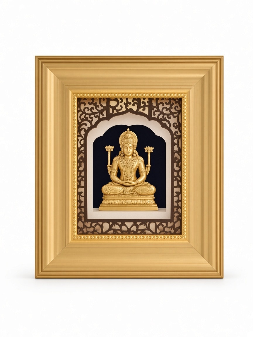 24kt gold leaf artwork of Laxmi Ji