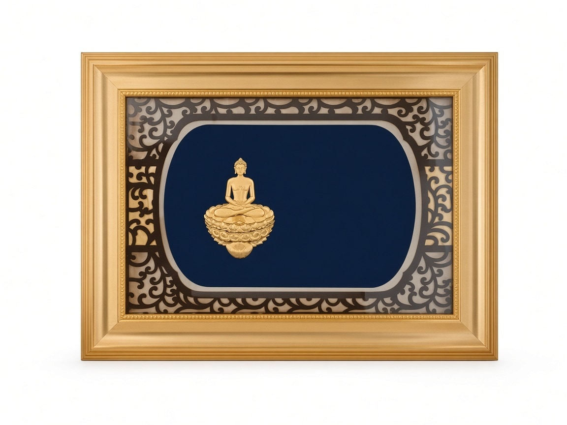 24kt gold leaf artwork of Mahavir Navkar Mantra