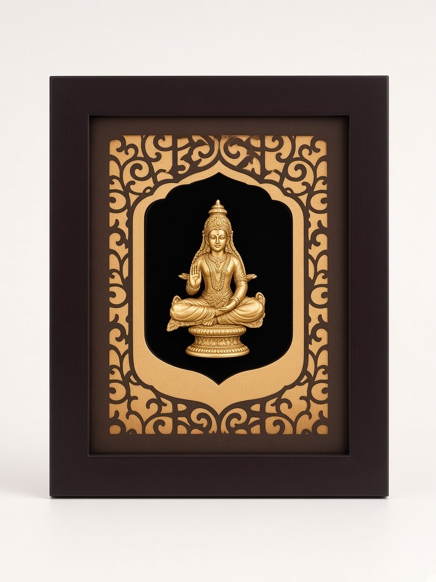 24kt gold leaf artwork of Mahavir Swami