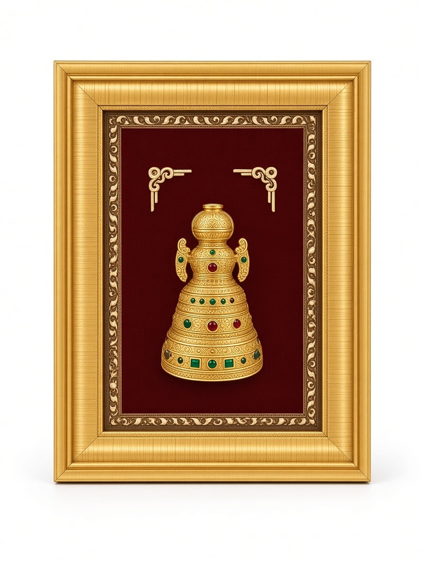24kt gold leaf artwork of Mahavir Swami