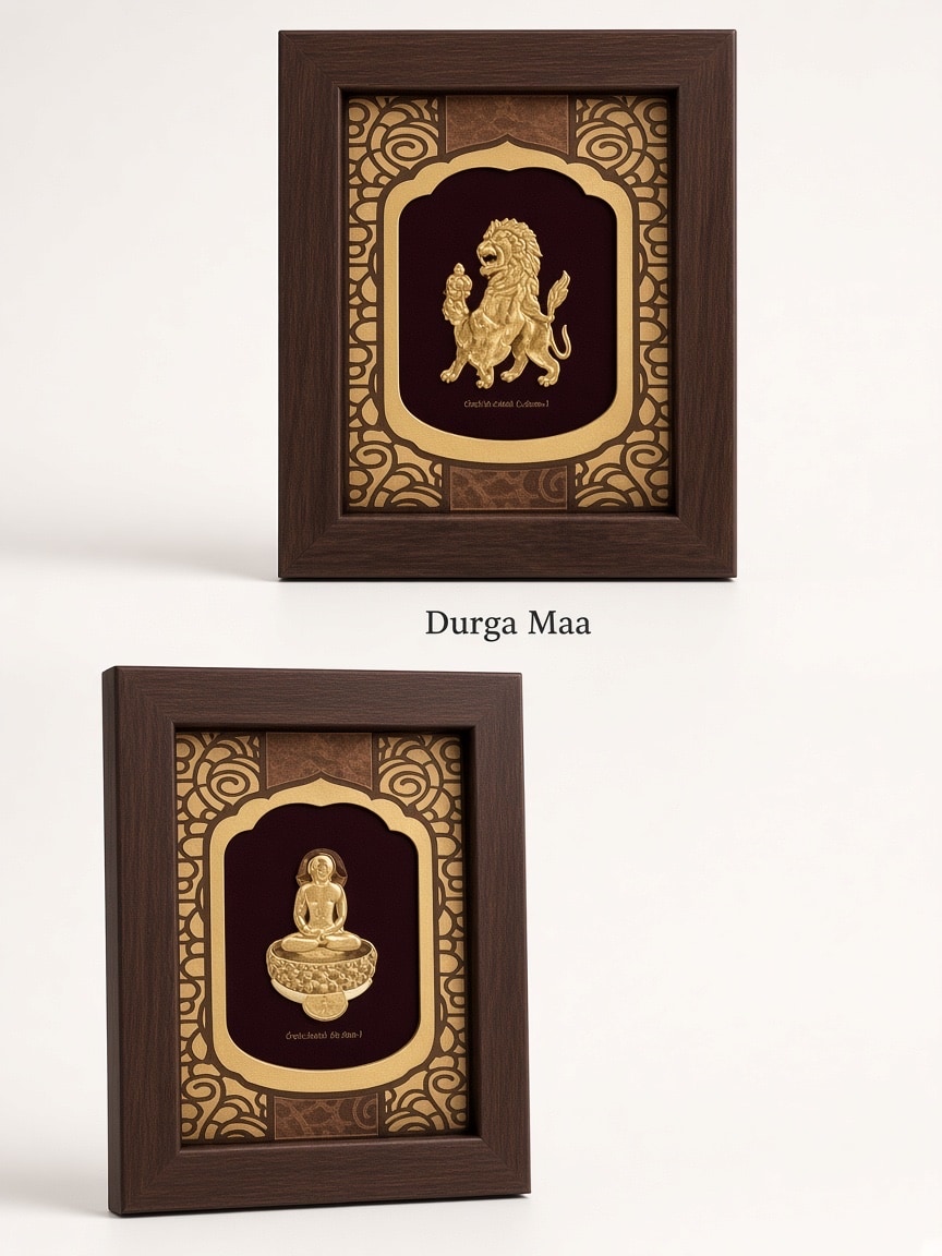 24kt gold leaf artwork of Mahavir Swami