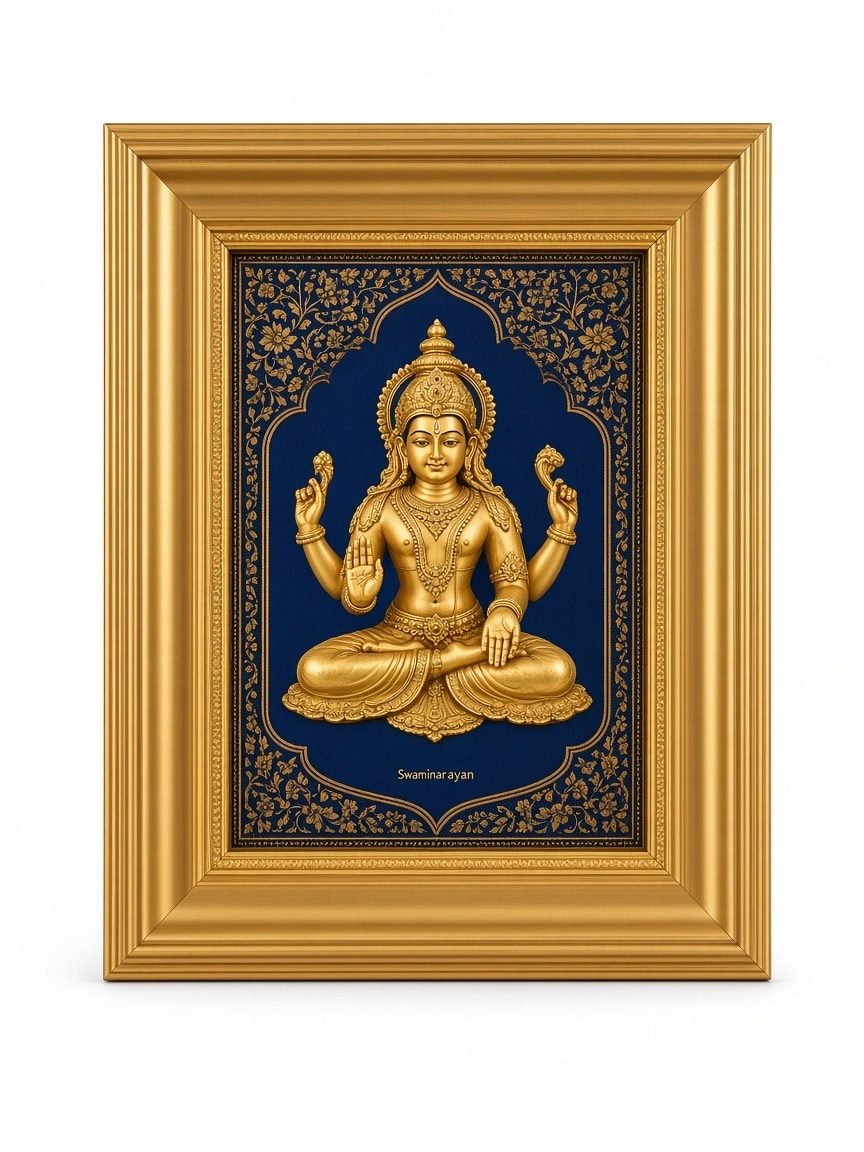 24kt gold leaf artwork of Mahavir Swami