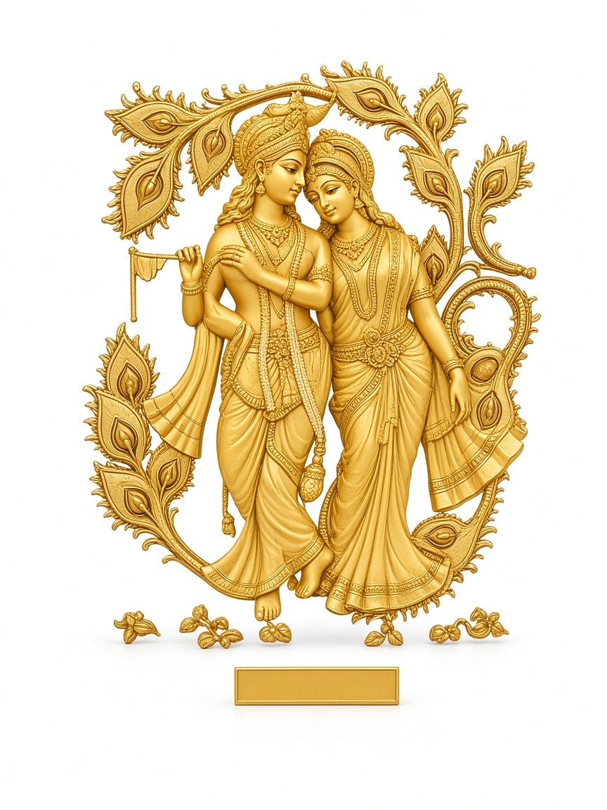 24kt gold leaf artwork of Murugan Swamy
