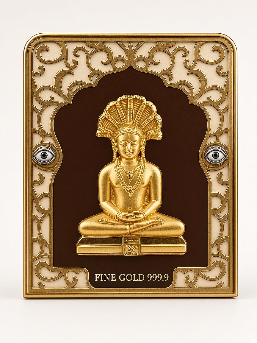 24kt gold leaf artwork of Parshwanath Ji