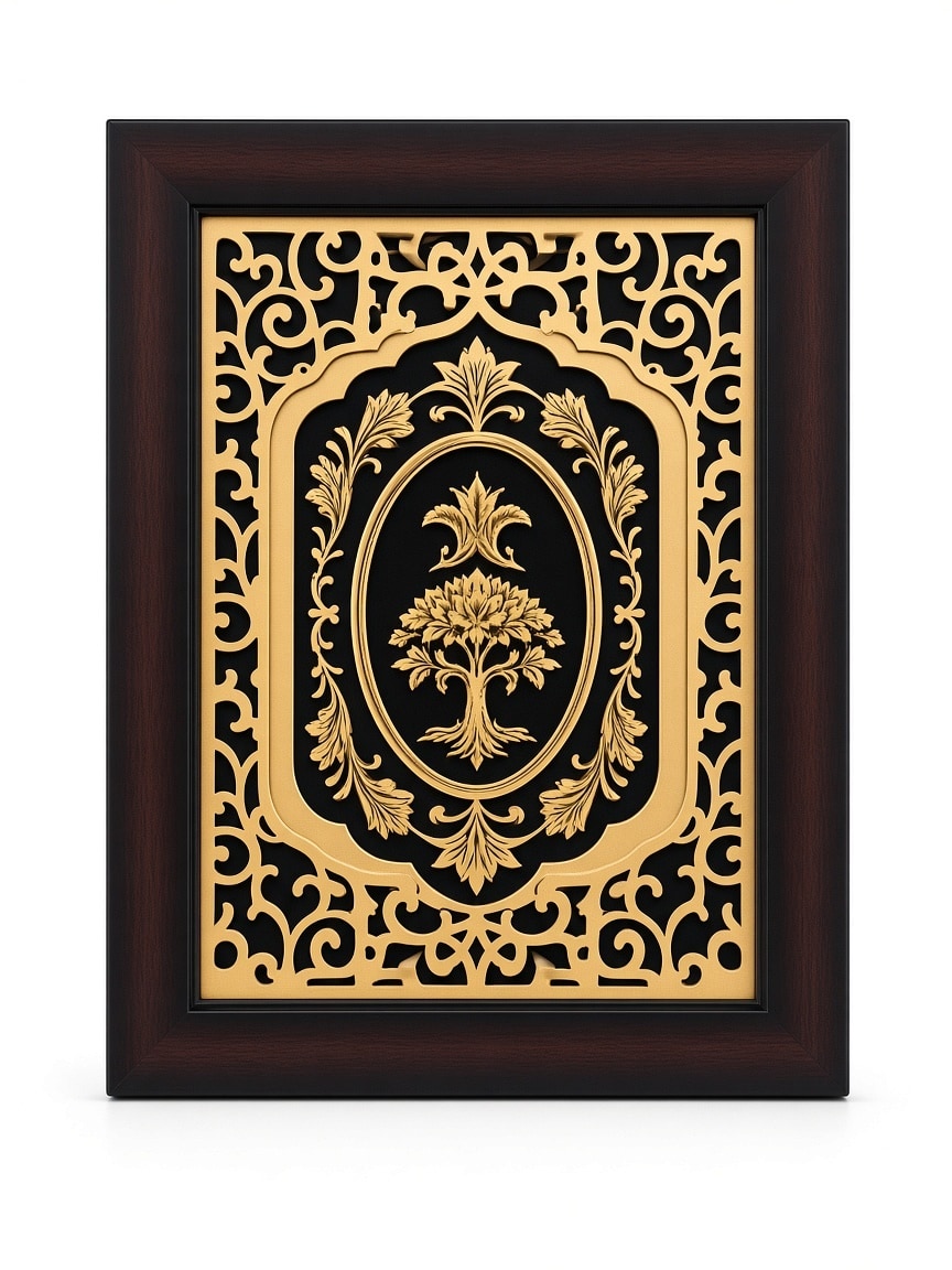 24kt gold leaf artwork of Radha Krishna