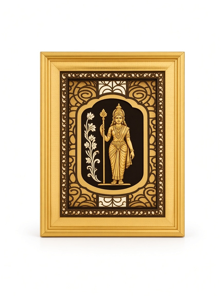 24kt gold leaf artwork of Radha Krishna