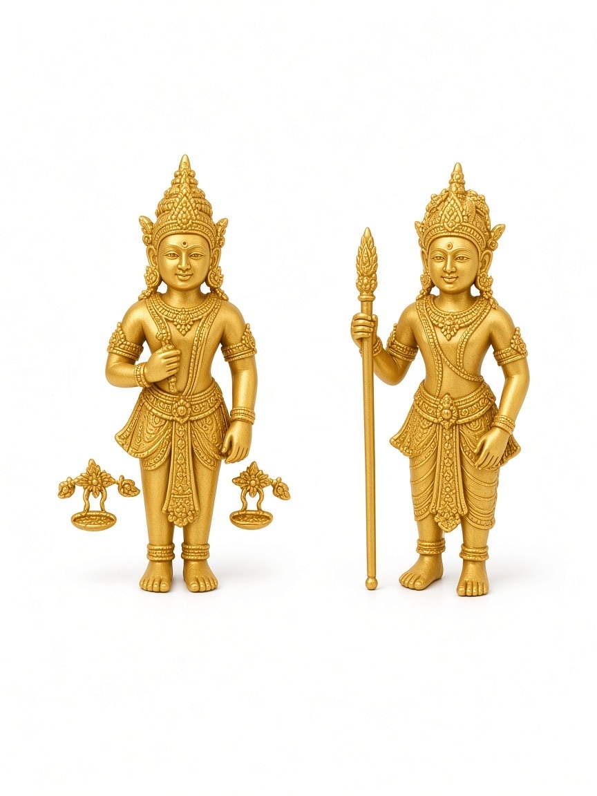 24kt gold leaf artwork of Radha Krishna