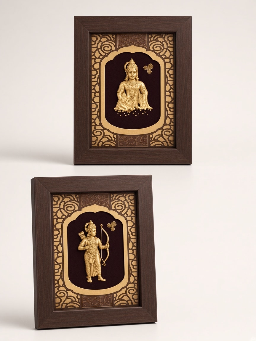 24kt gold leaf artwork of Radha Krishna