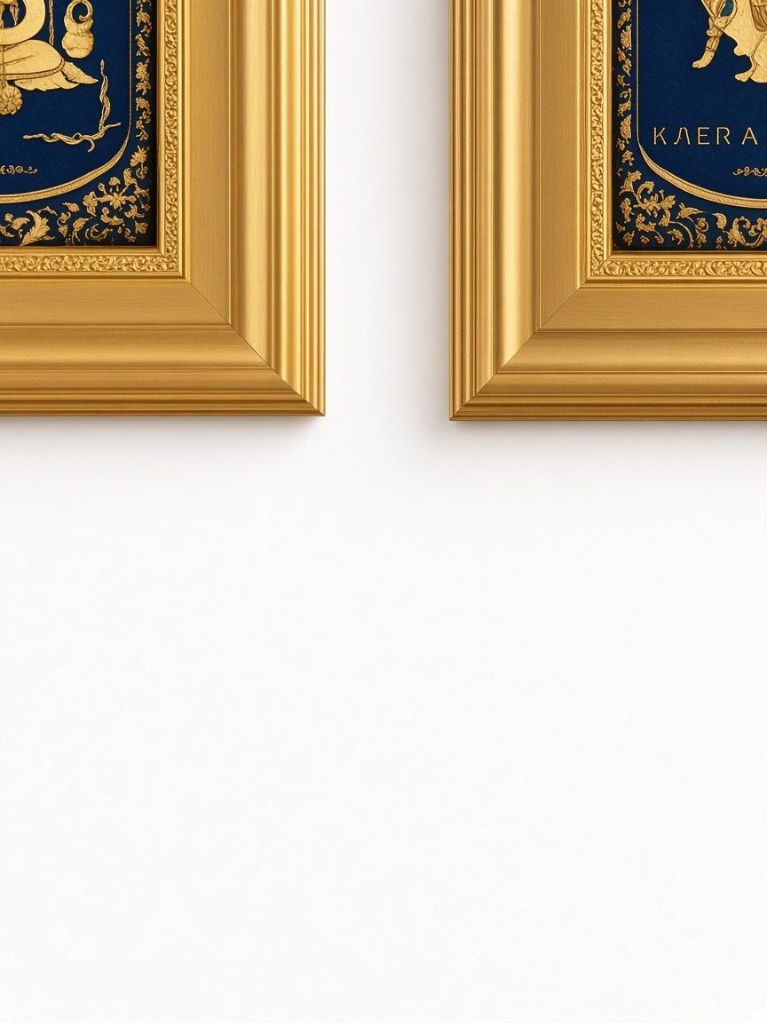 24kt gold leaf artwork of Radha Krishna