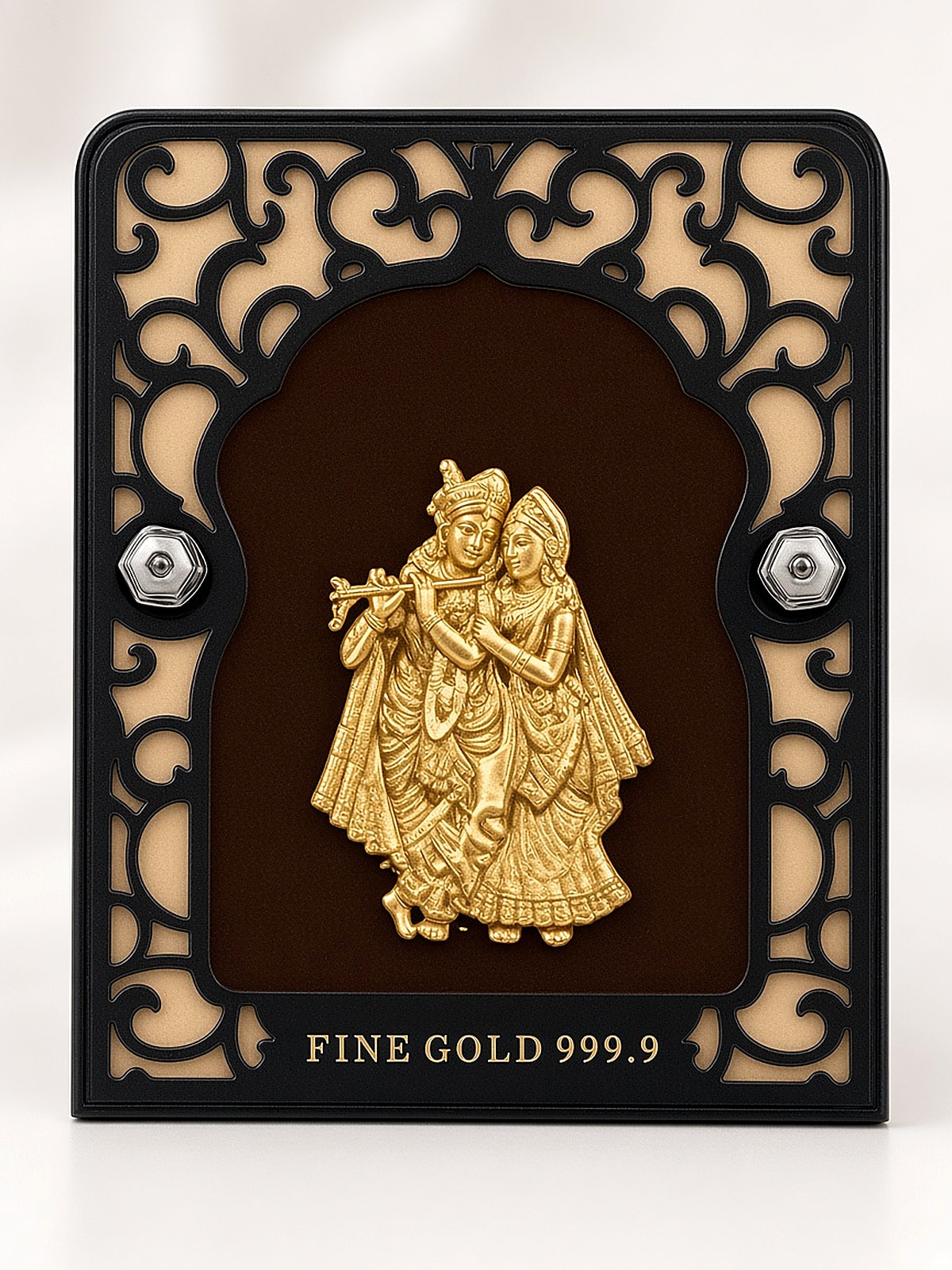 24kt gold leaf artwork of Radha Krishna