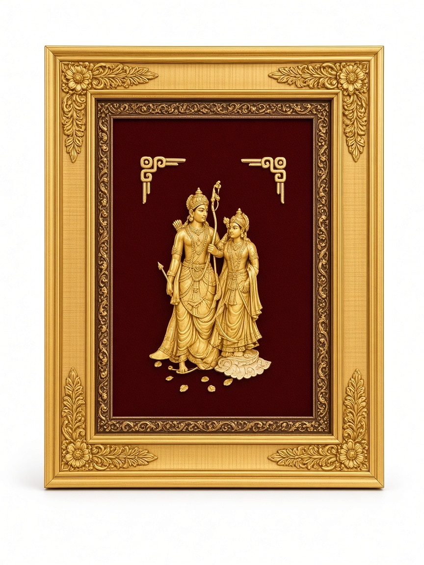 24kt gold leaf artwork of Ram Darbar