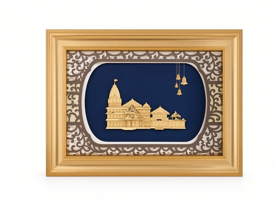 24kt gold leaf artwork of Ram Mandir