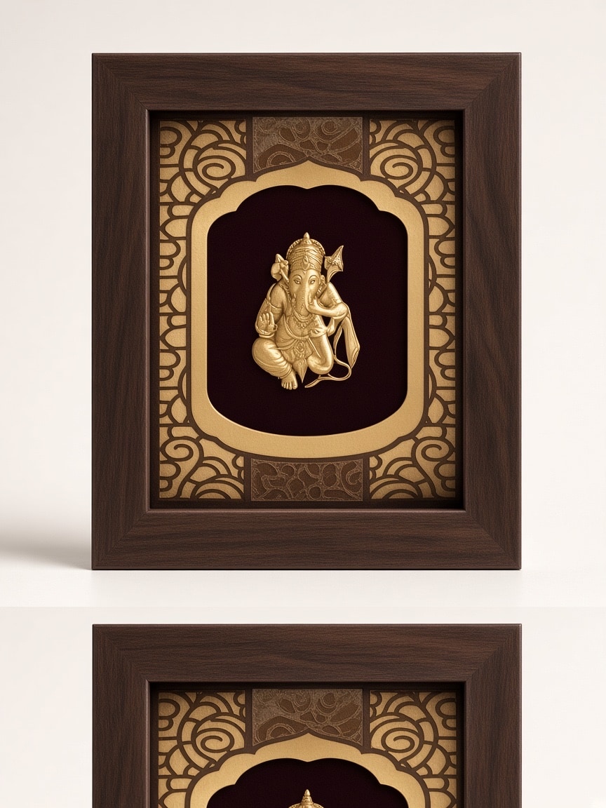 24kt gold leaf artwork of Sai Baba