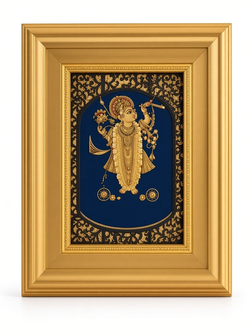 24kt gold leaf artwork of Sai Baba