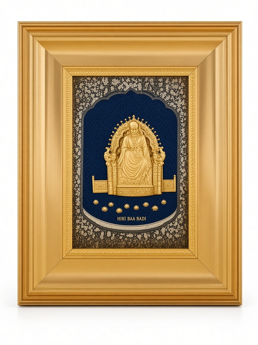 24kt gold leaf artwork of Saraswati Ji