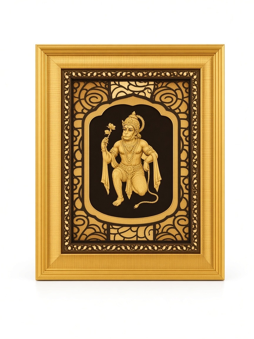 24kt gold leaf artwork of Shiv Ji