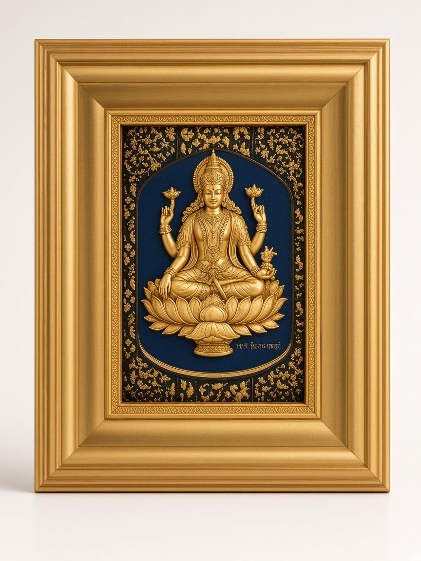 24kt gold leaf artwork of Shiv Ji