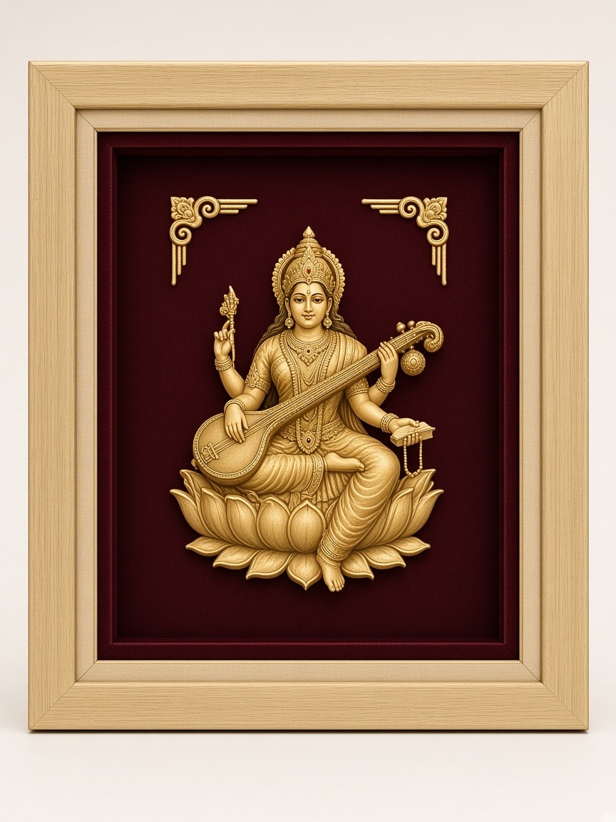 24kt gold leaf artwork of Shrinath Ji