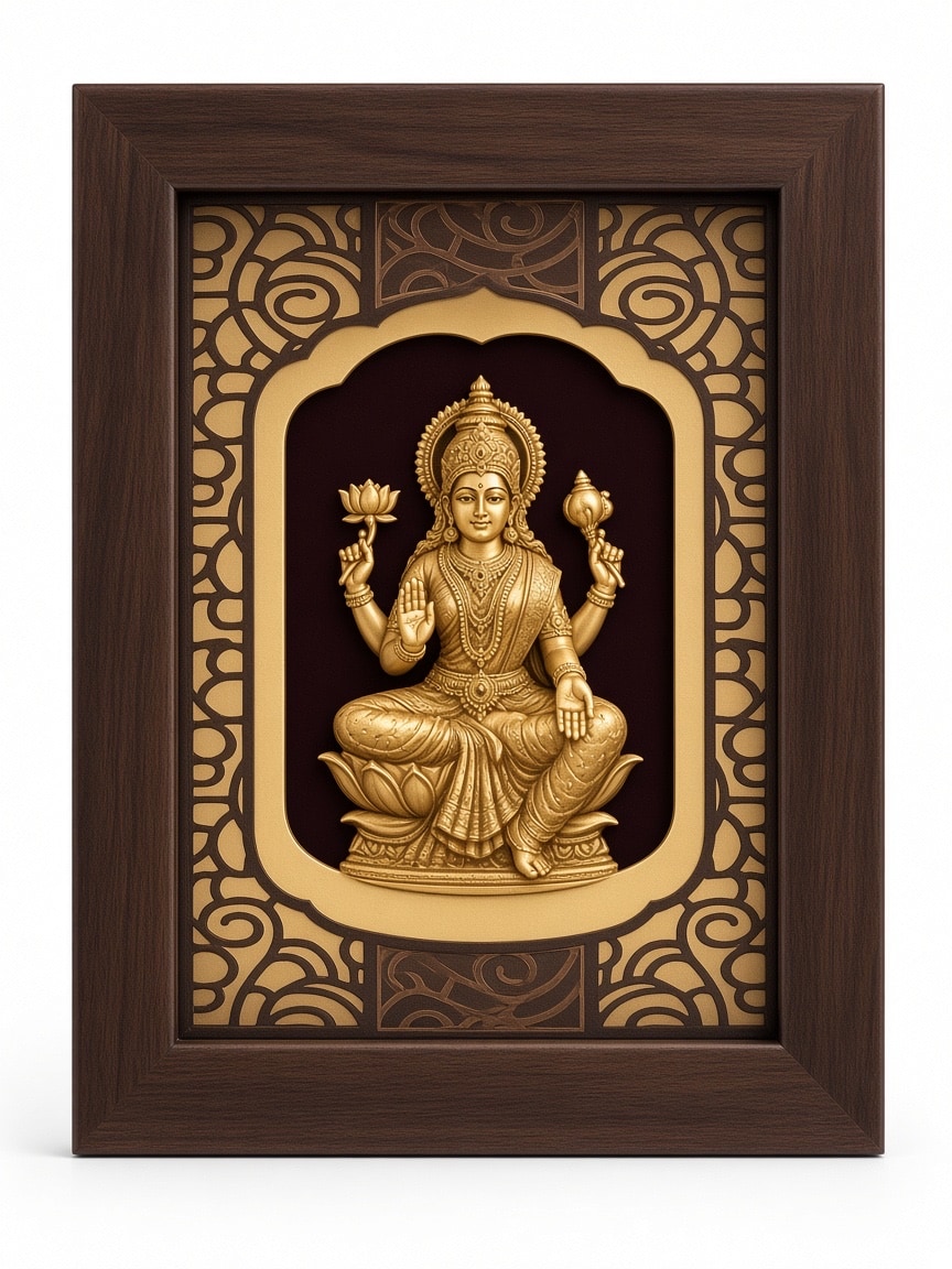 24kt gold leaf artwork of Shrinath Ji