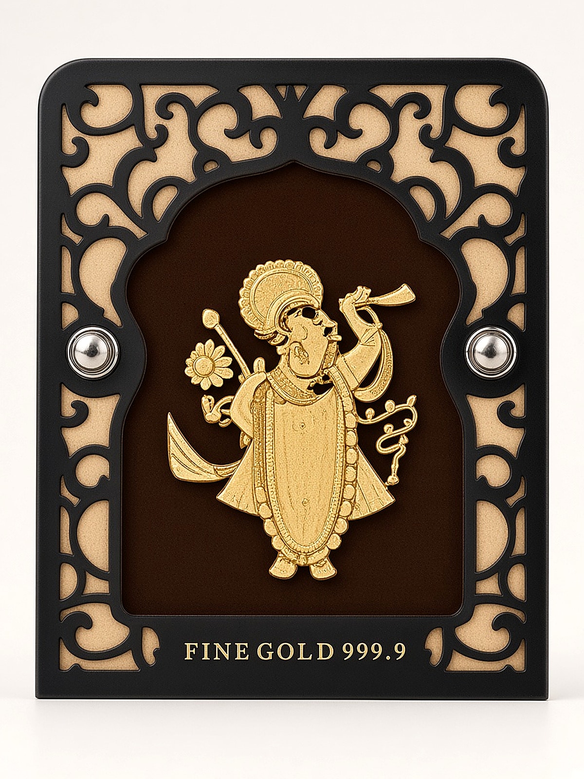 24kt gold leaf artwork of Shrinath Ji