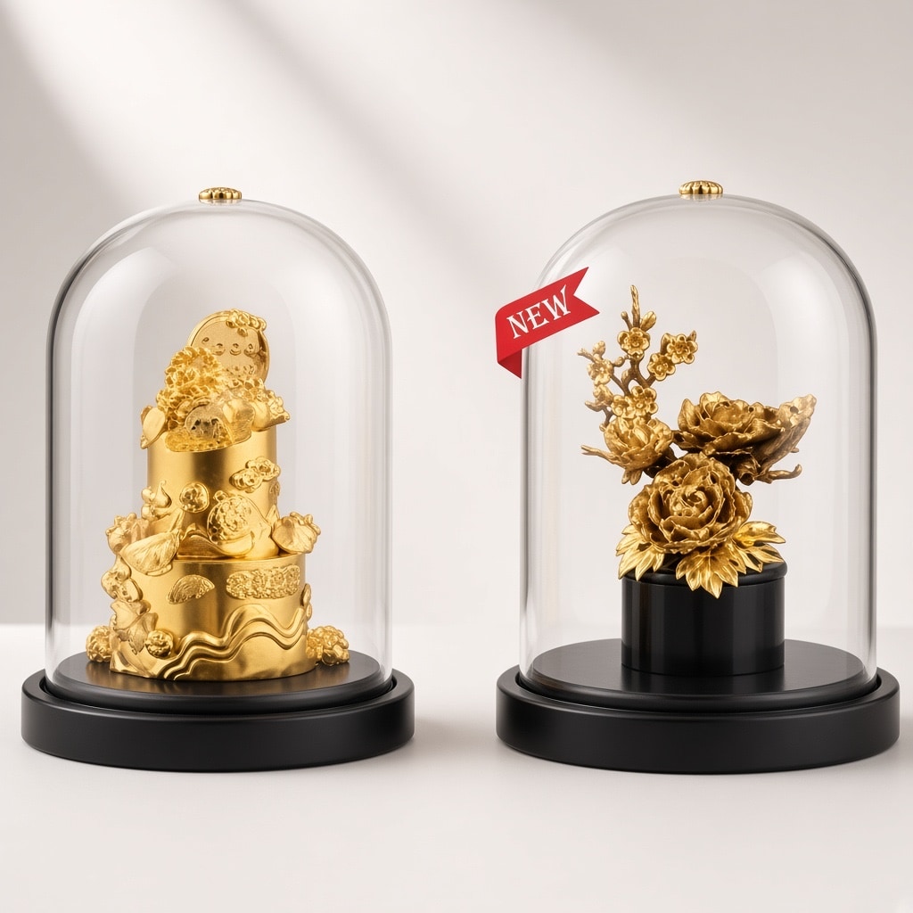 24kt gold leaf artwork of Treasure Cake Tower