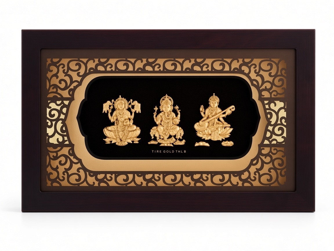24kt gold leaf artwork of Trio Frame