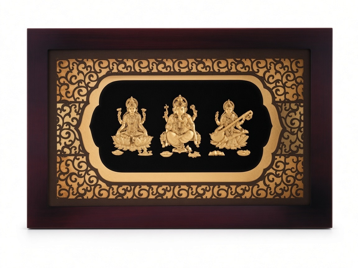 24kt gold leaf artwork of Trio Frame