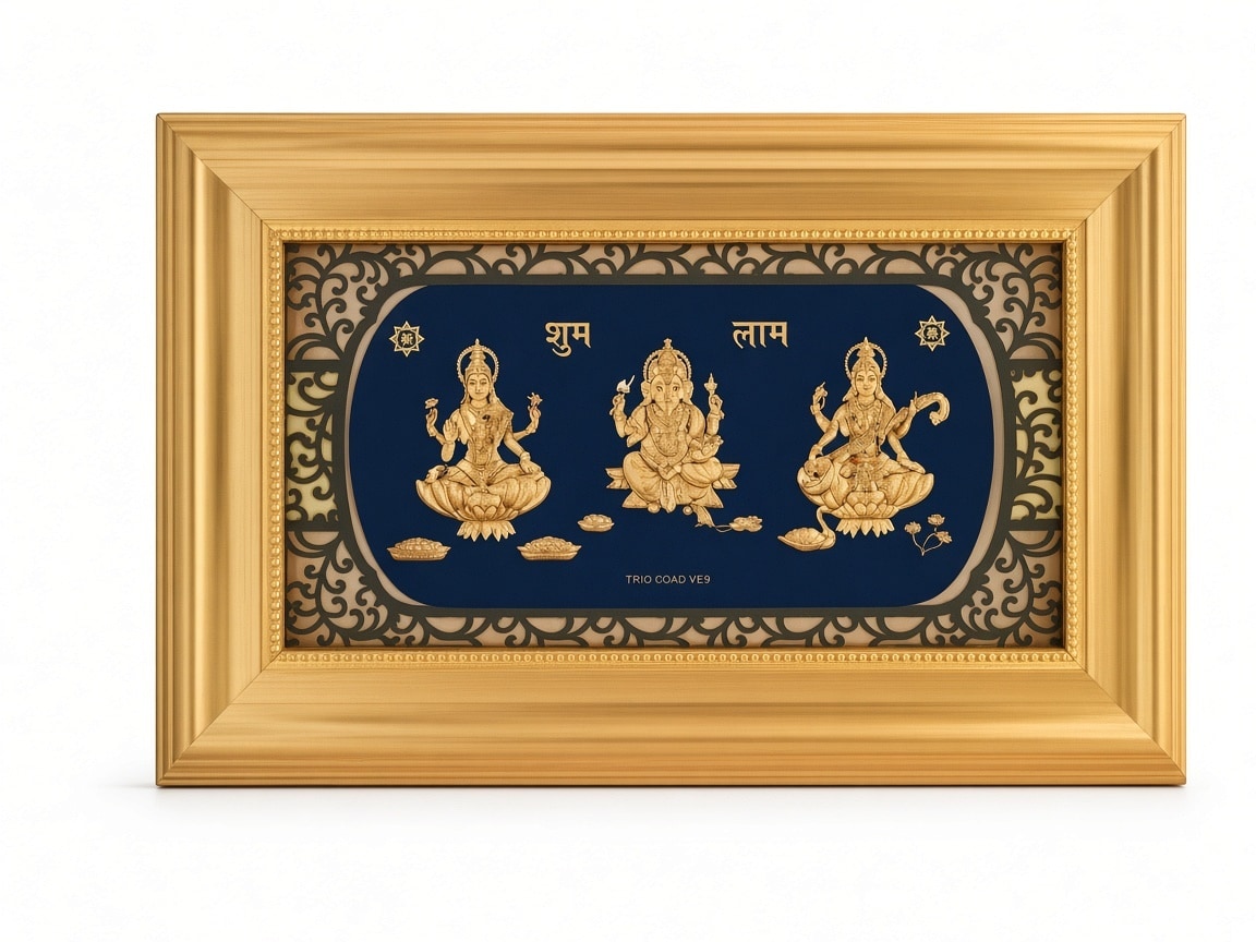 24kt gold leaf artwork of Trio Frame