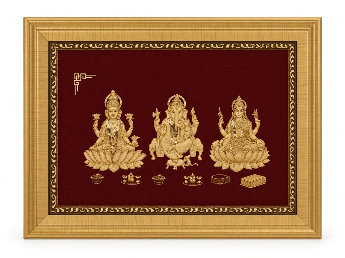 24kt gold leaf artwork of Trio Stand